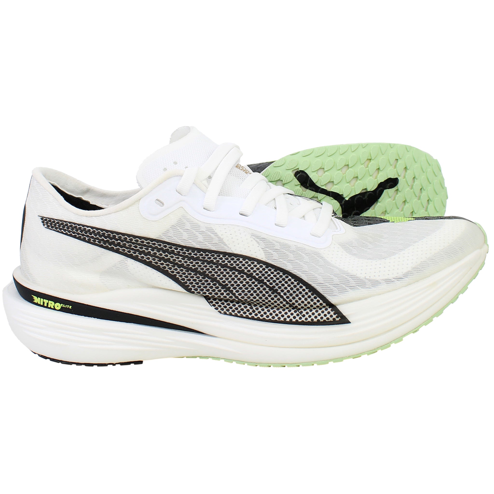 Puma Deviate Nitro Elite 2 White/Black Womens Running Shoes