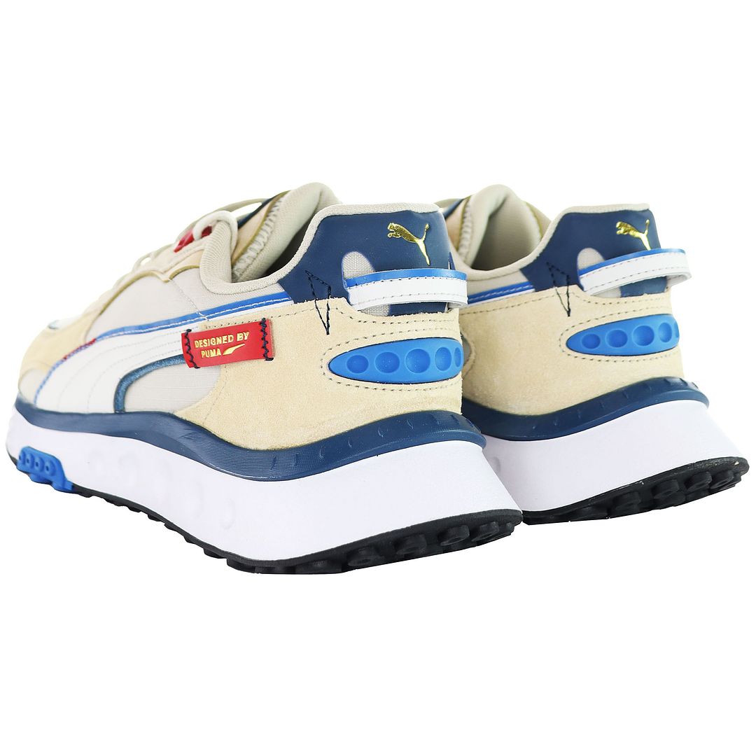 Puma Wild Rider Displaced Mens Beige Trainers