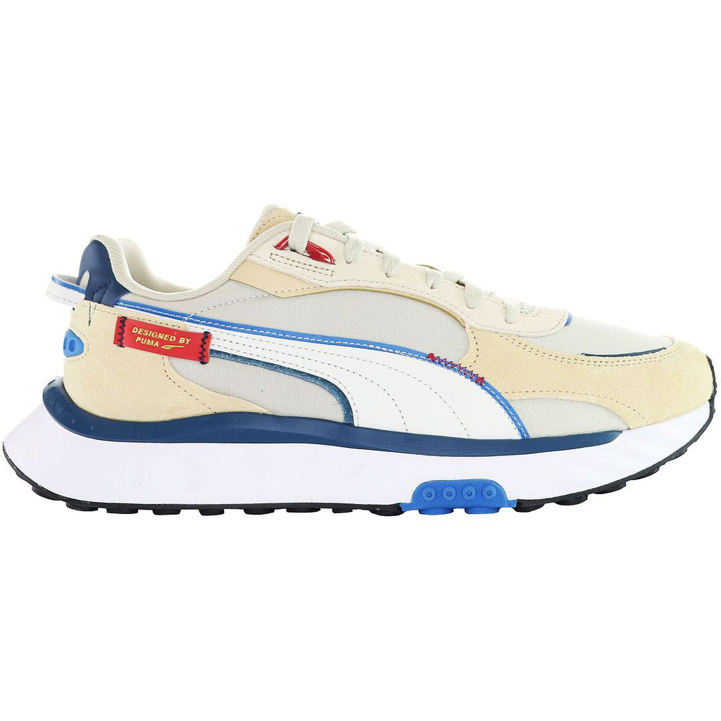 Puma Wild Rider Displaced Mens Beige Trainers