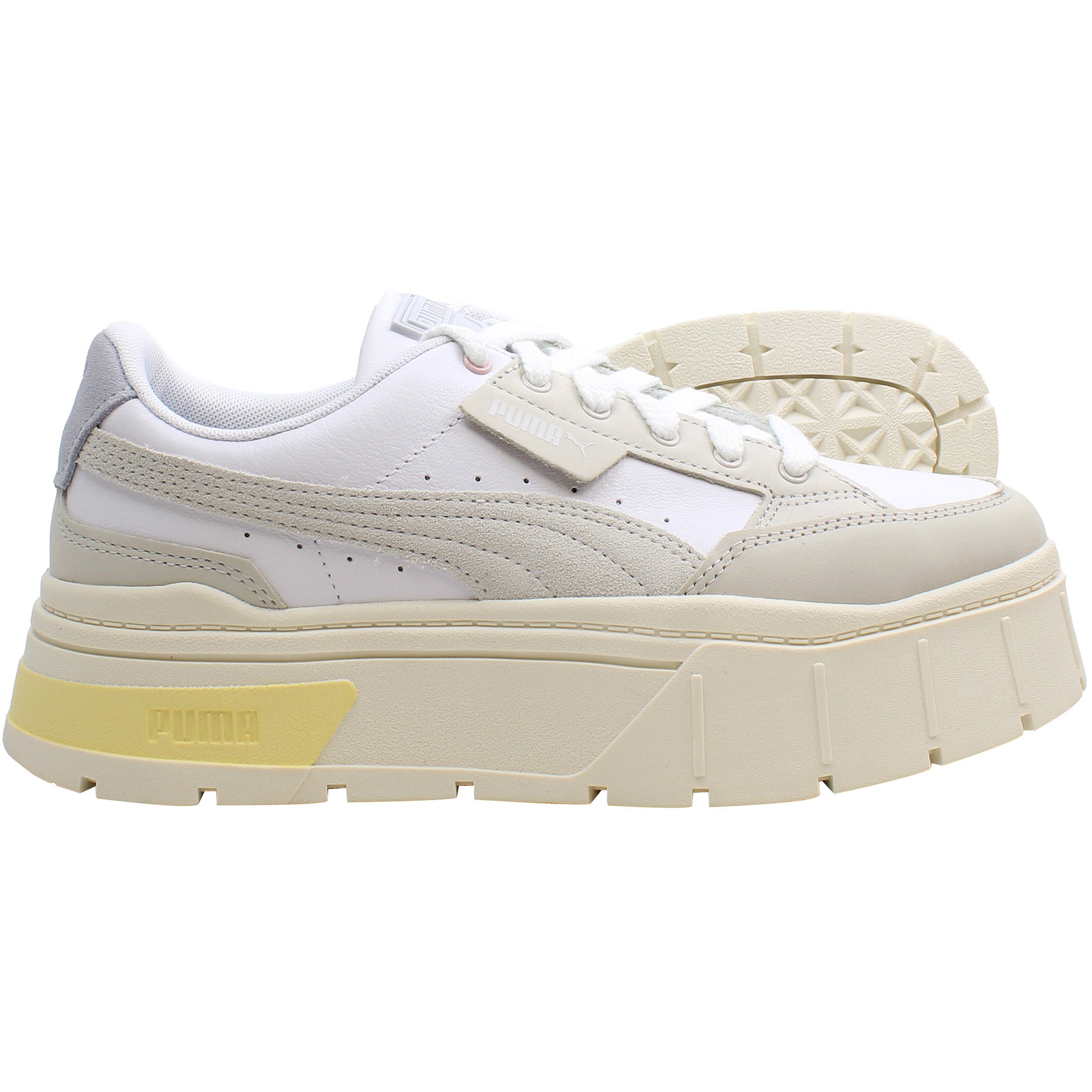 Puma Mayze Stack Luxe Womens White Trainers