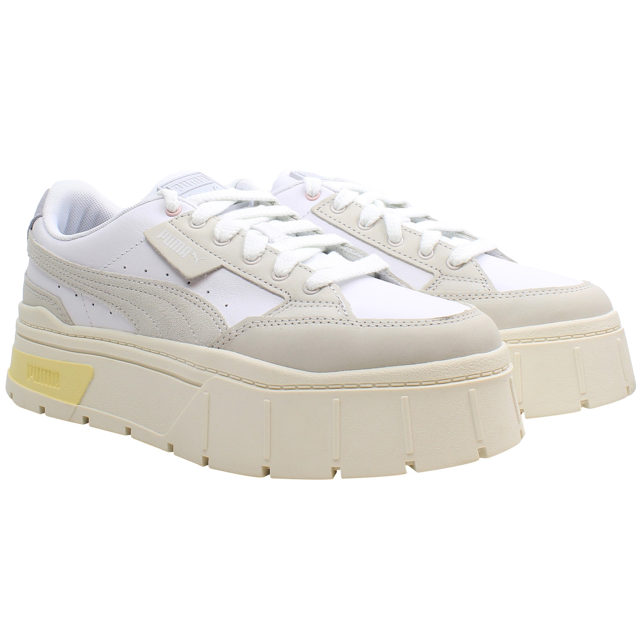 Puma Mayze Stack Luxe Womens White Trainers