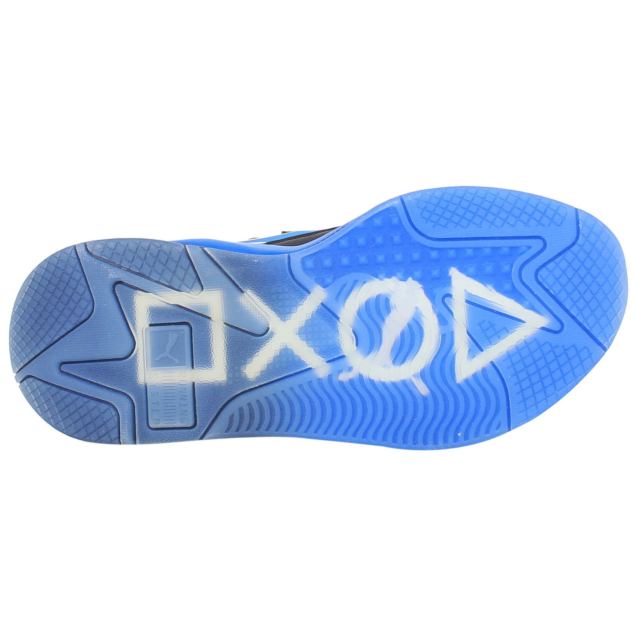 Puma RS-X Playstation Kids Black/Blue Trainers