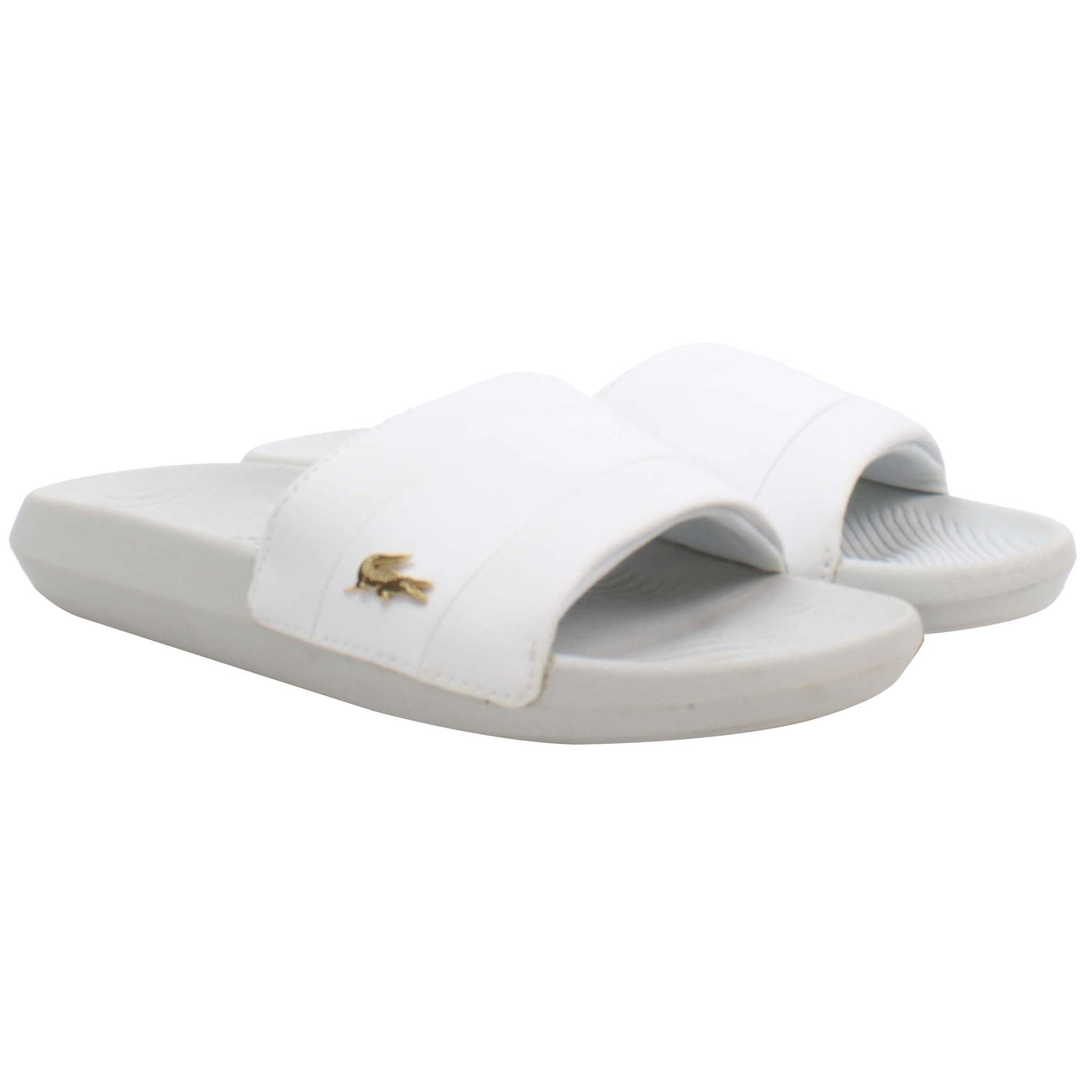 Lacoste Croco Slide 120 3 Womens White Sliders