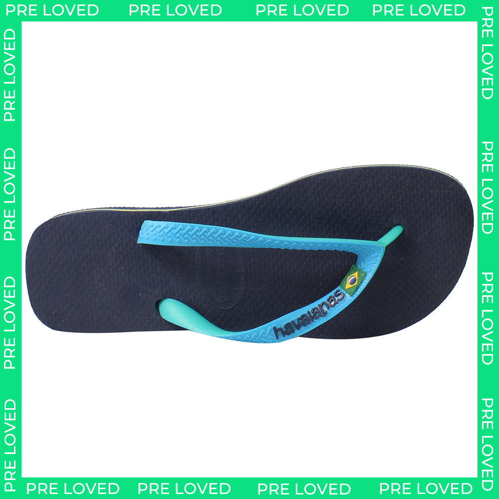 Havaianas Brazil Logo Mens Navy Flip-Flops NO BOX