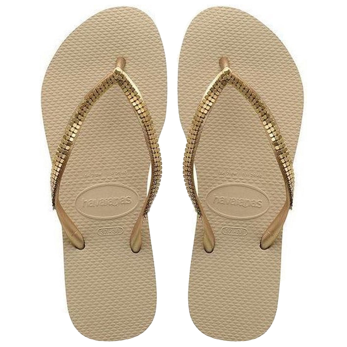 Havaianas Slim Metal Mesh Womens Sand Flip-Flops