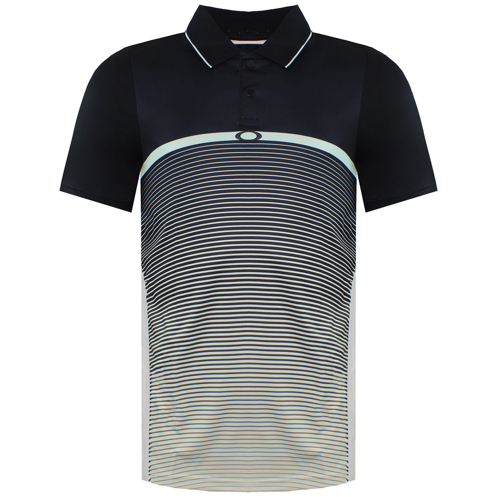 Oakley Stripe Ellipse Mens Black Golf Polo Shirt