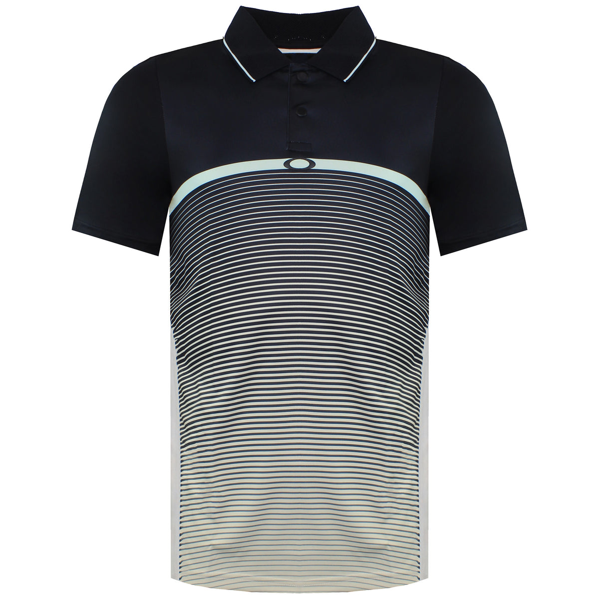 Oakley Stripe Ellipse Mens Black Golf Polo Shirt