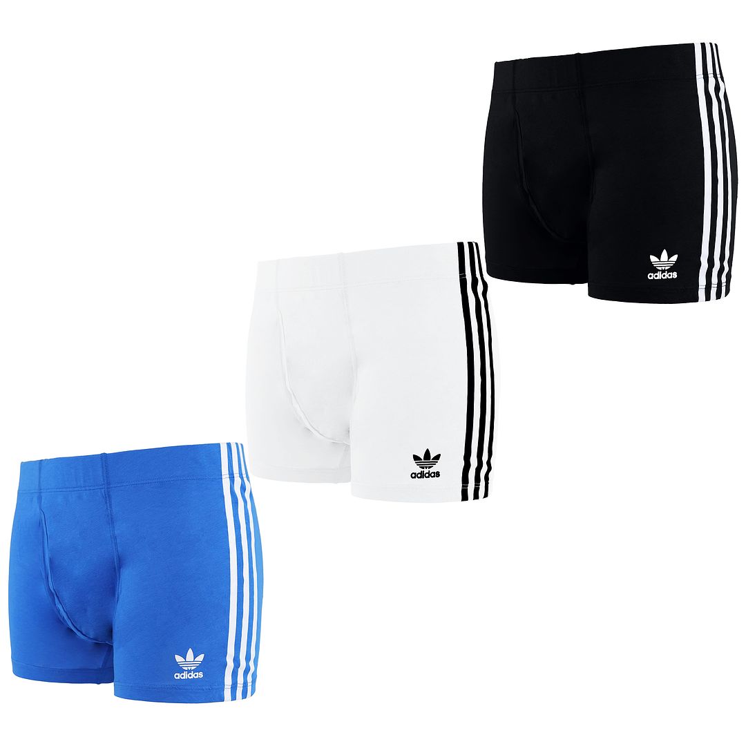 Adidas 3-Pack Flex Cotton Stripes Mens Multicoloured Boxer Shorts