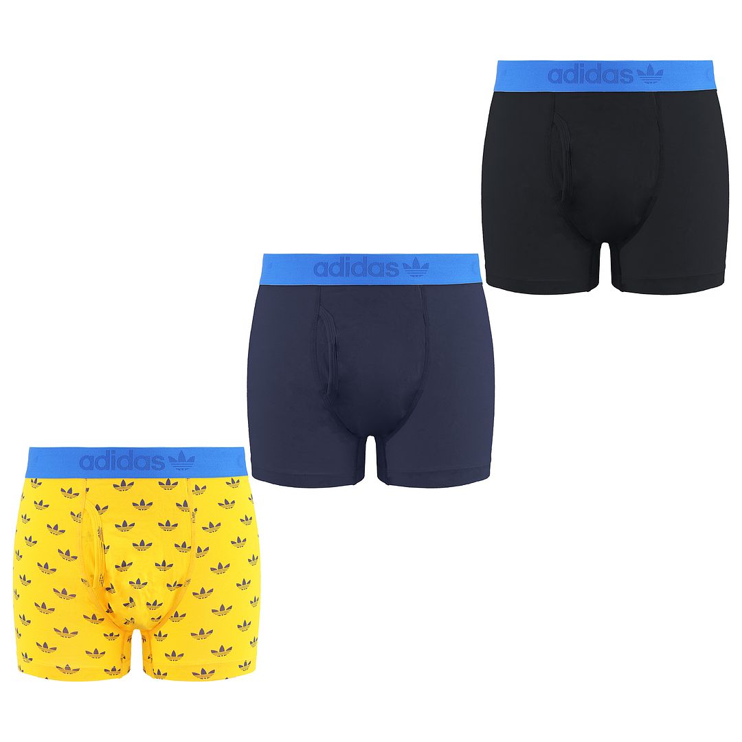 Adidas 3-Pack Comfort Flex Mens Multicoloured Cotton Trunks