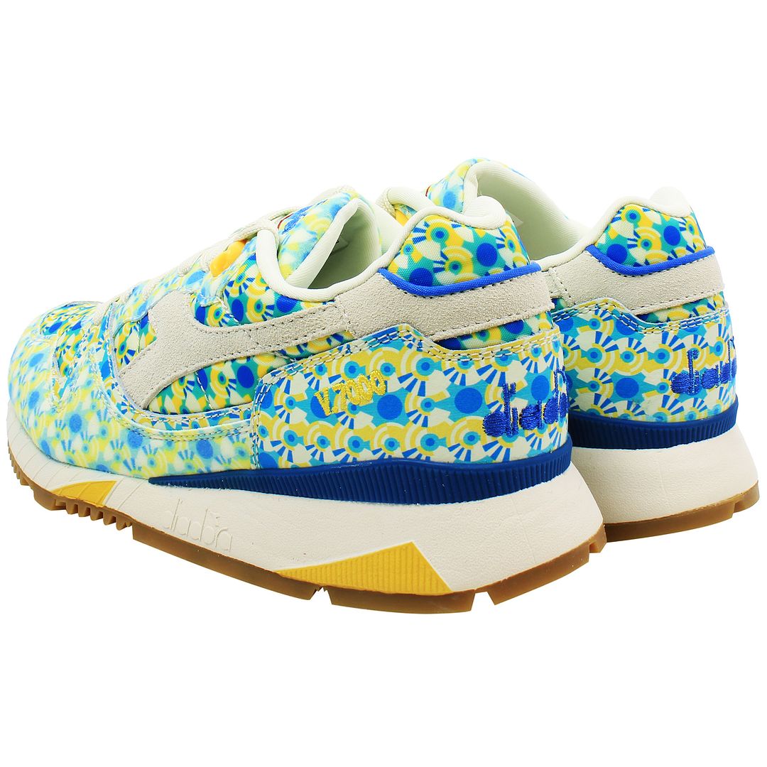 Diadora V7000 Futirism Mens Blue/Yellow Trainers