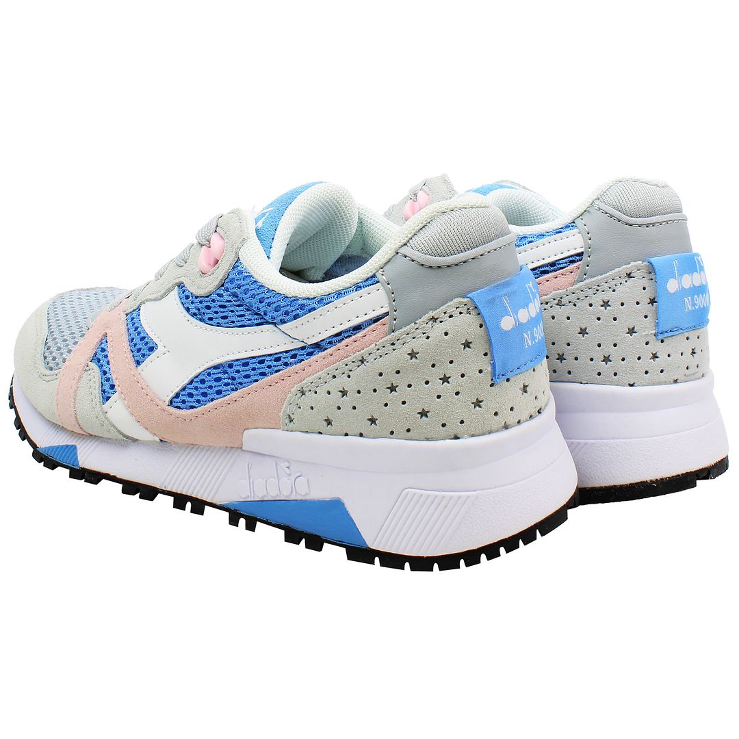 Diadora N9000 Womens Grey/ Blue Trainers