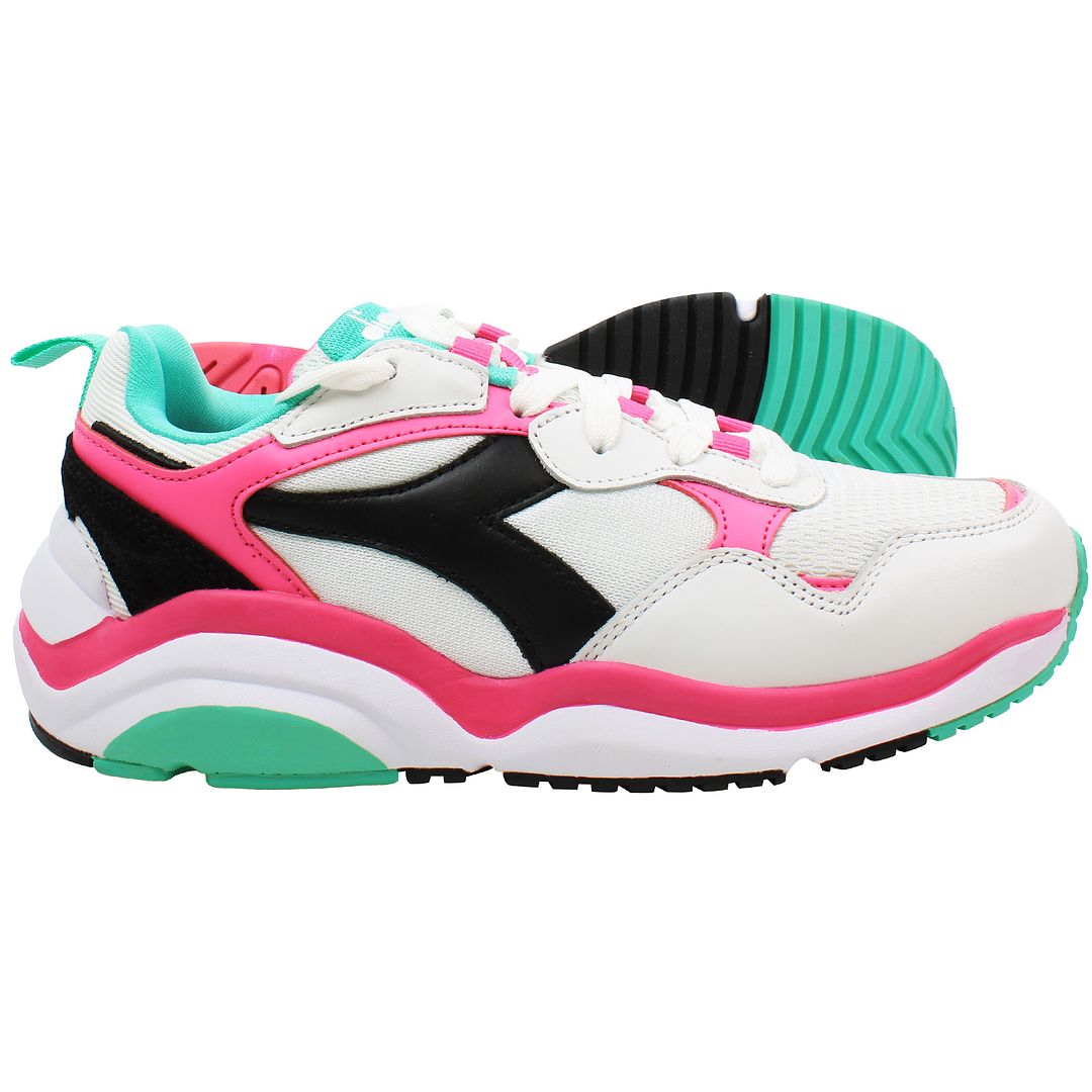 Diadora Whizz Run Mens White/Pink Trainers