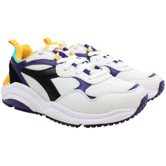 Diadora Whizz Run Mens White/Purple Trainers