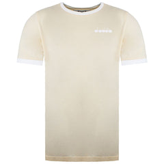 Diadora Logo Mens Beige T-Shirt