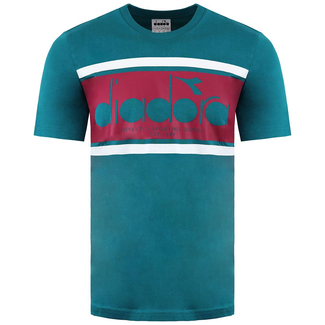 Diadora Logo Mens Deep Lake T-Shirt