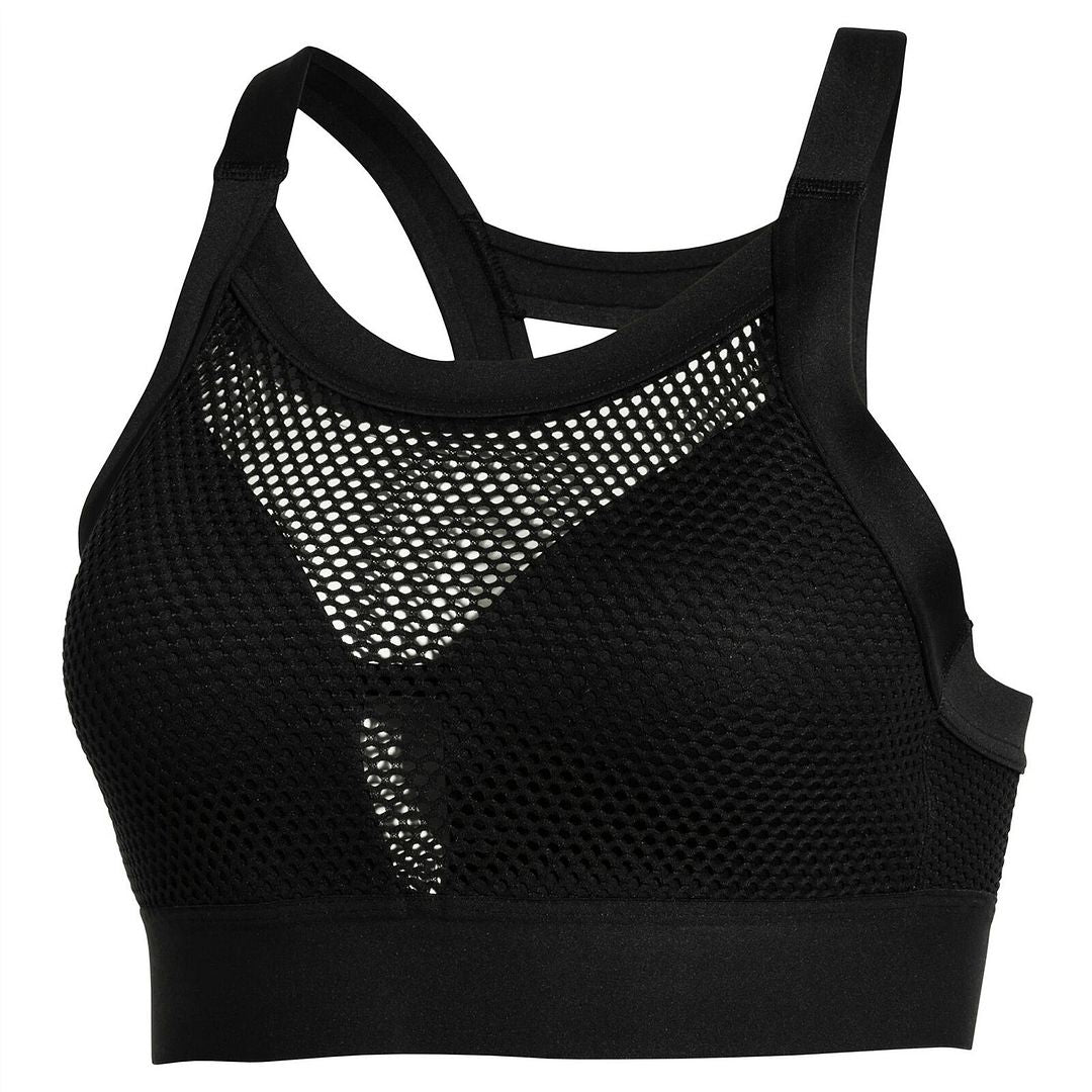 Puma x Selena Gomez Round Neck Sleeveless Black Womens Mesh Sports Bra 517793 01