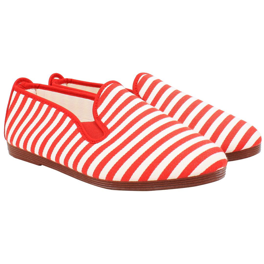 Flossy Style Corella Red/White Plimsolls