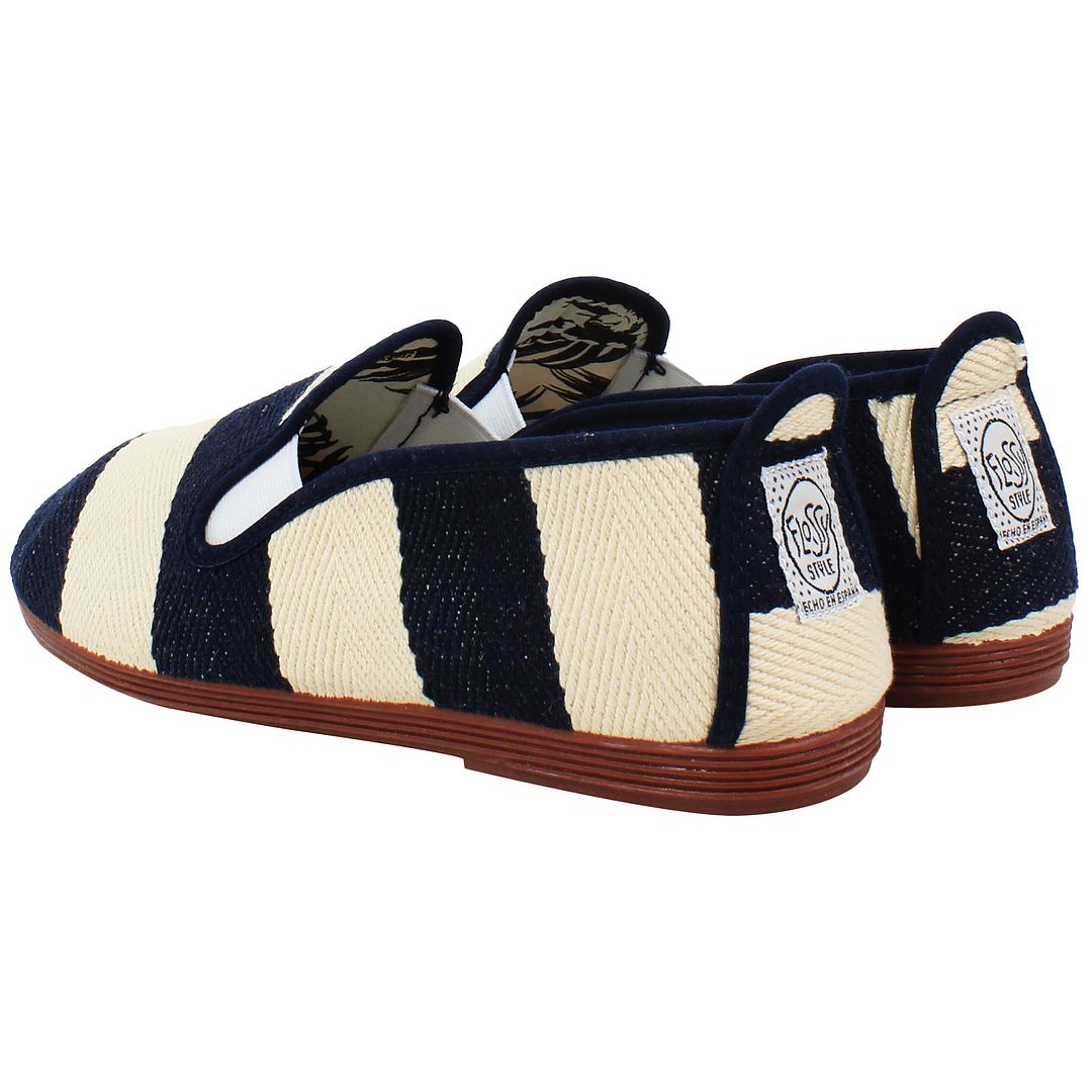 Flossy Style Amara Mens Navy/Cream Plimsolls