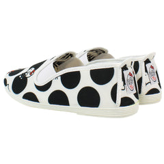 Flossy Style Hello Kitty Womens Black/White Plimsolls