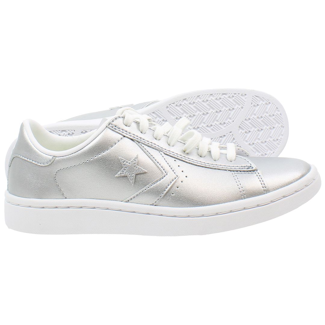 Converse Pro Womens Silver Trainers