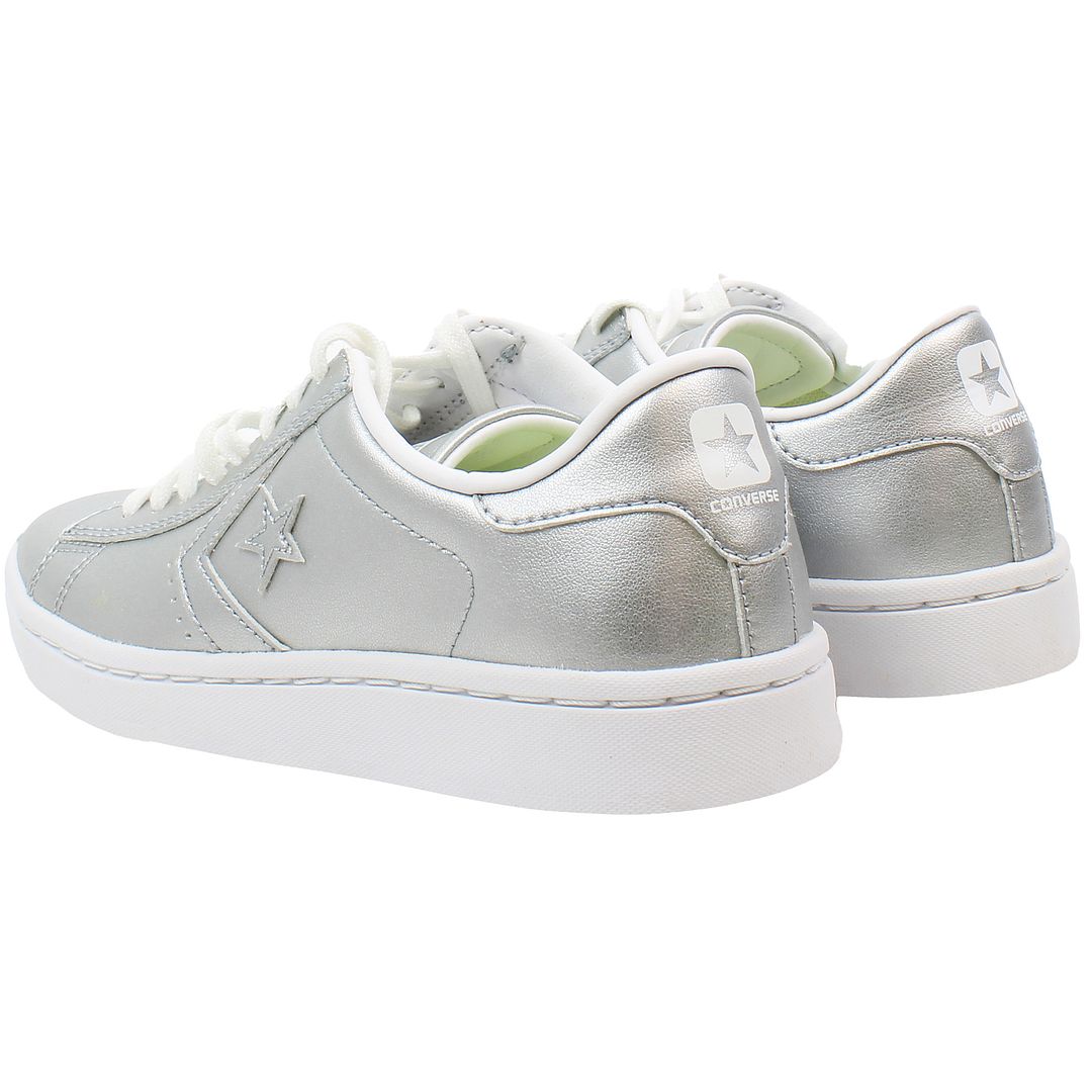 Converse Pro Womens Silver Trainers