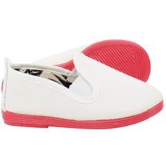 Flossy Style Luna Kids White Plimsolls