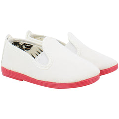 Flossy Style Luna Kids White Plimsolls