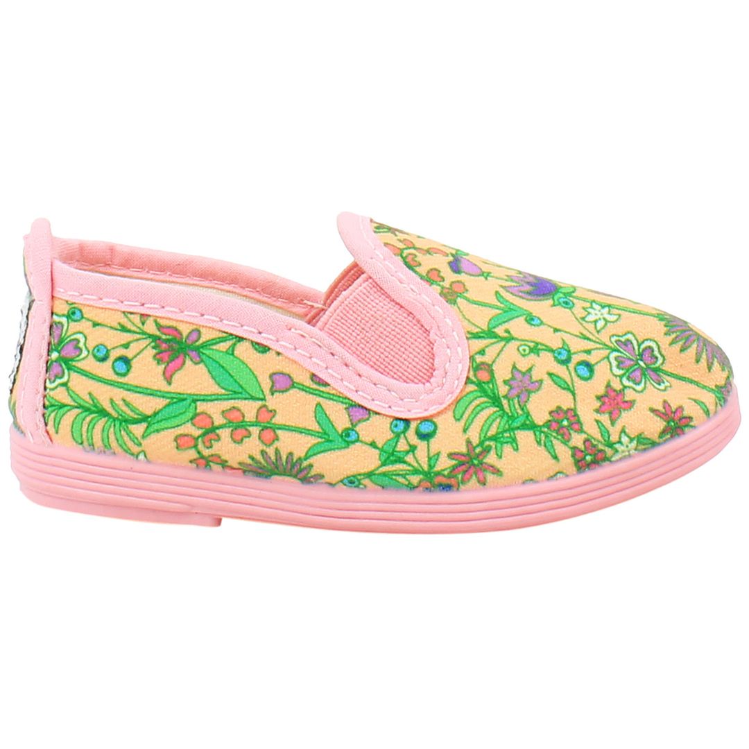 Flossy Style Denia Kids Pink/Green Plimsolls