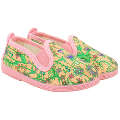 Flossy Style Denia Kids Pink/Green Plimsolls