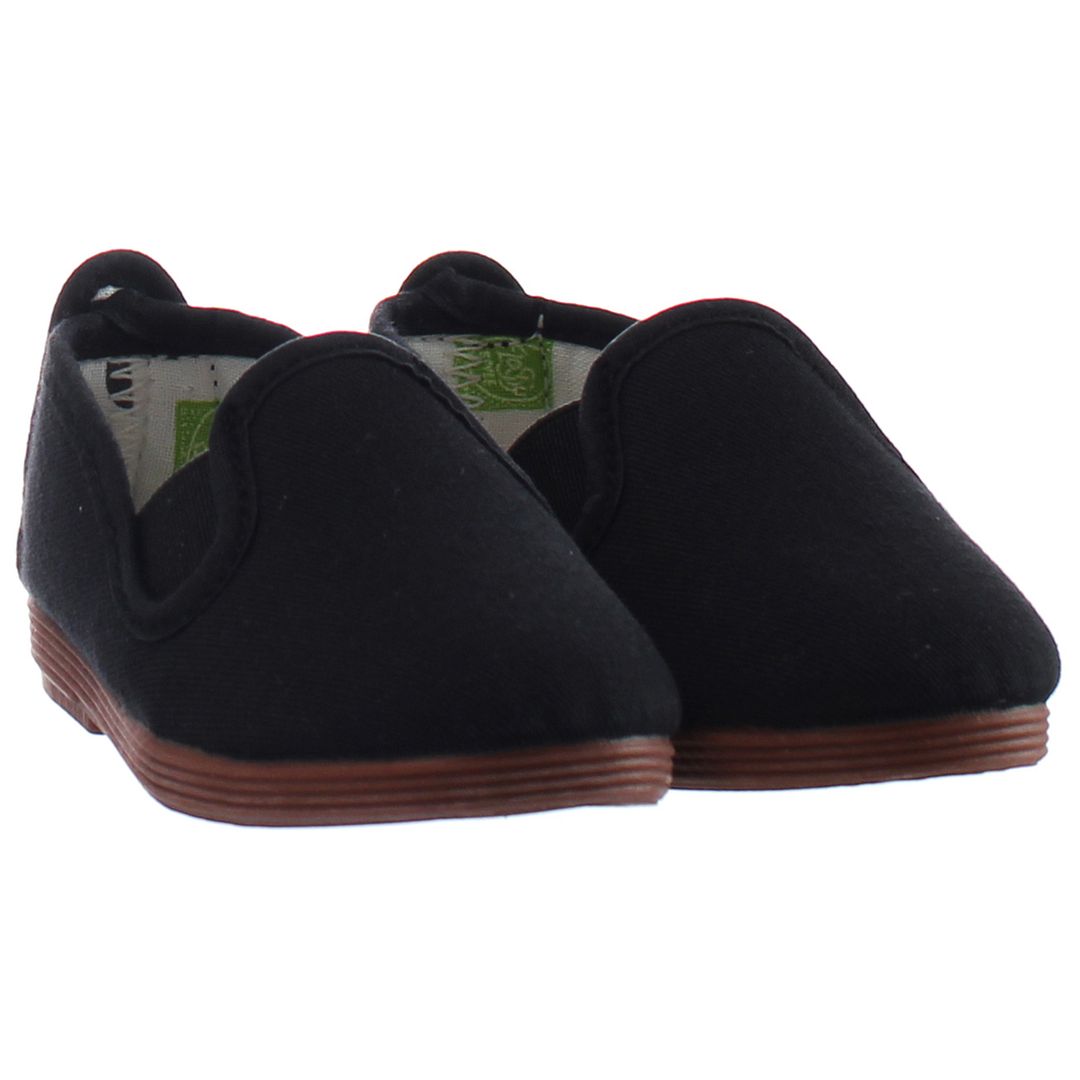 Flossy Pamplona Kids Black Plimsolls