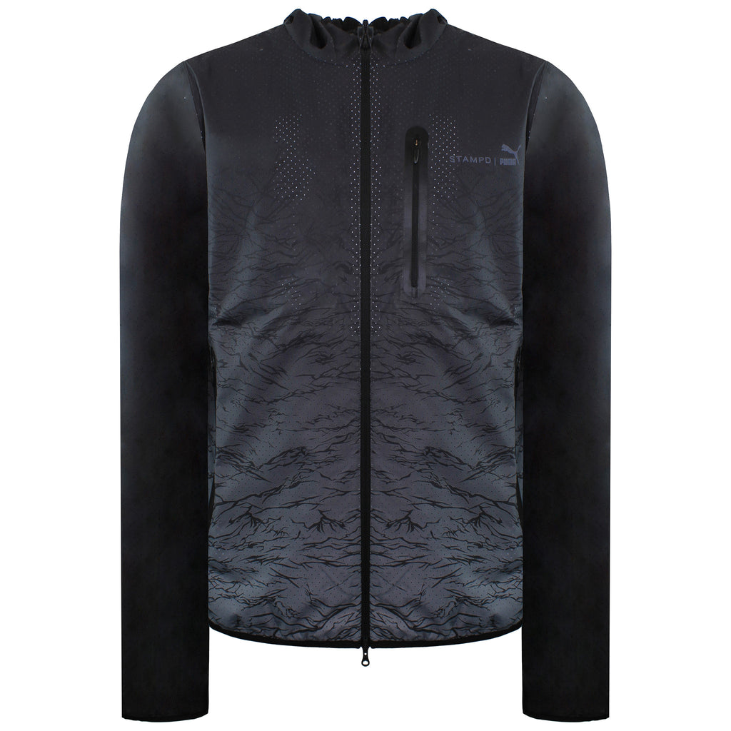 Puma  x Stampd Tech Black/Grey Mens Windbreaker Jacket