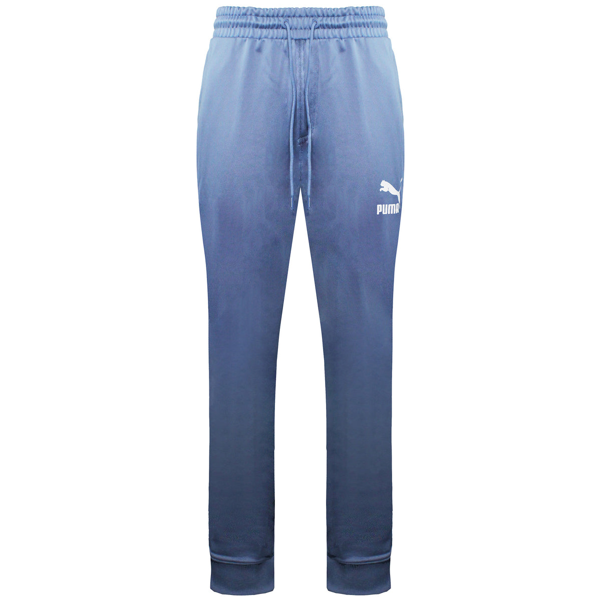 Puma Logo Mens White/Blue Track Pants