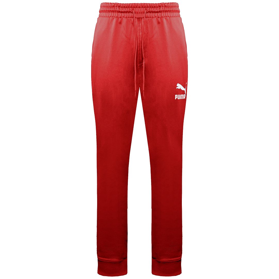 Puma Logo Mens Red/White Track Pants