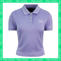 Puma x Rihanna Fenty Baby Polo Shirt Lavender Womens Top UK 10 - Dirty marks