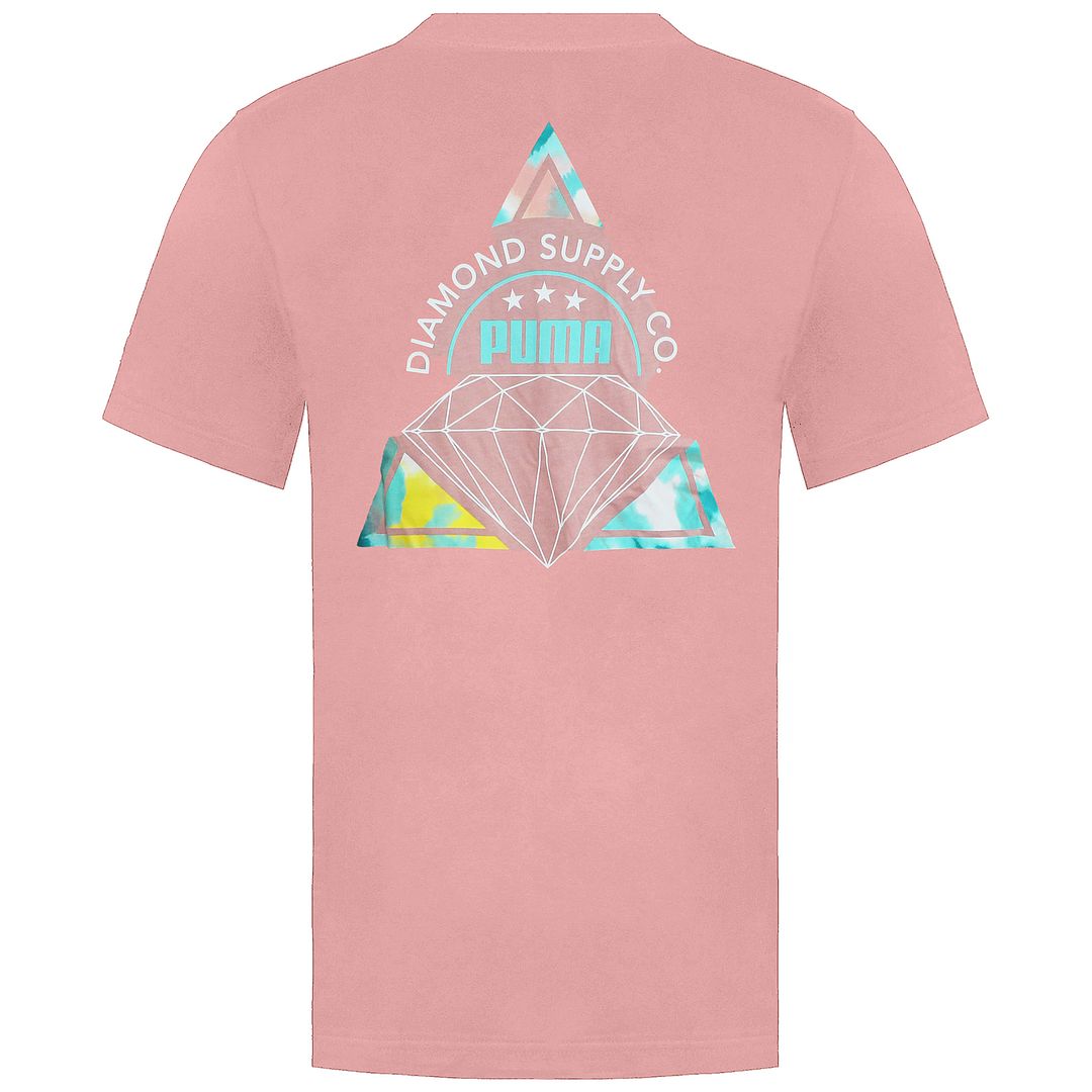 Puma x Diamond Supply Mens Pink T-Shirt