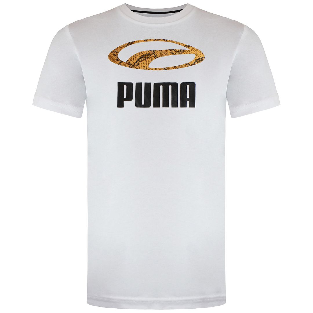 Puma Snake Pack Mens White T-Shirt