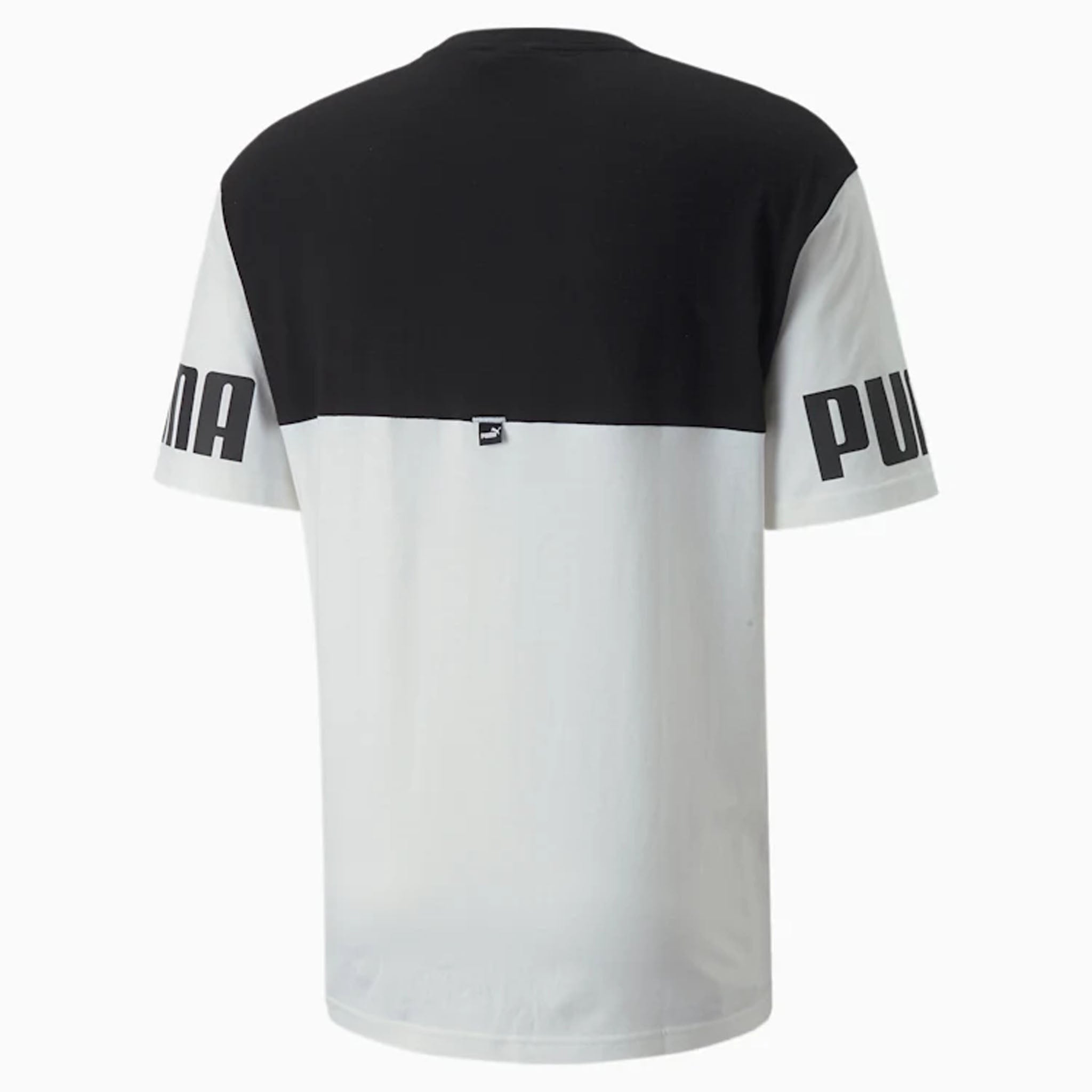 Puma Short Sleeve Crew Neck White/Black Colourblock Mens T-Shirt 592453 02