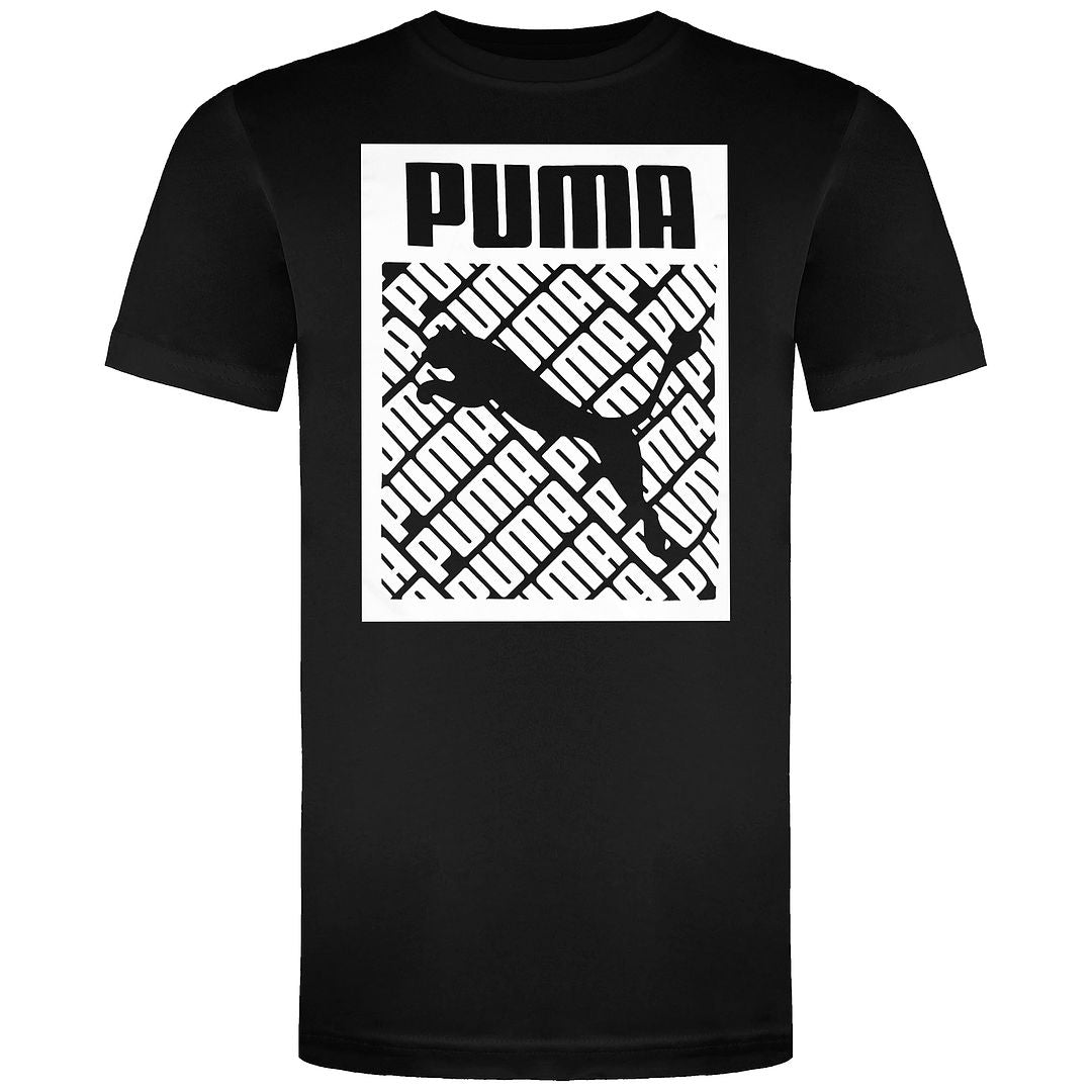 Puma Graphic Logo Mens Black T-Shirt