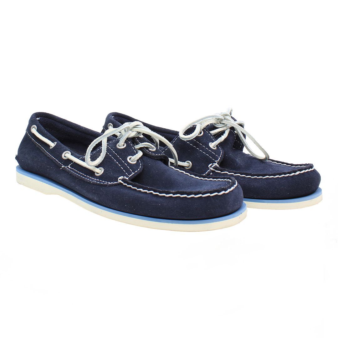 Timberland Classic 2 Eye Mens Navy Boat Shoe NO BOX