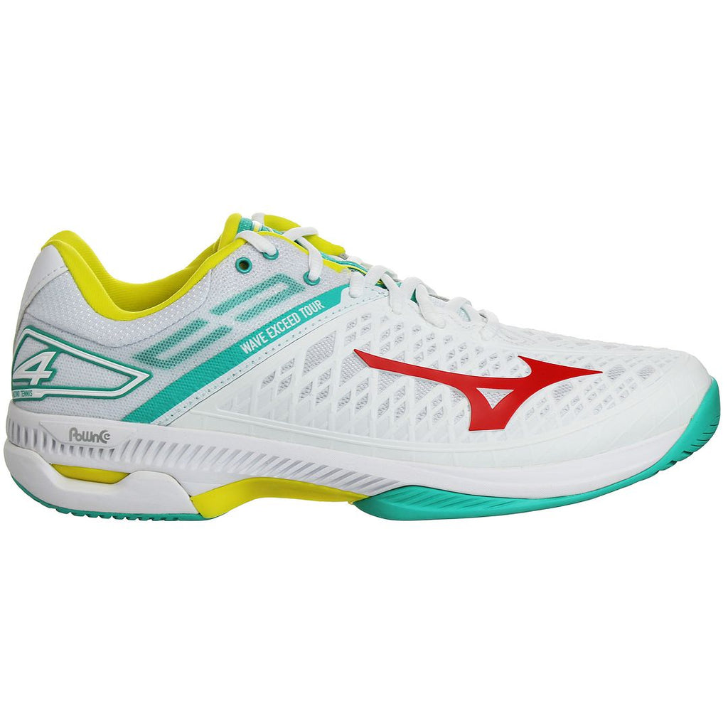 Mizuno Wave Exceed Tour 4 AC Mens White Tennis Shoes