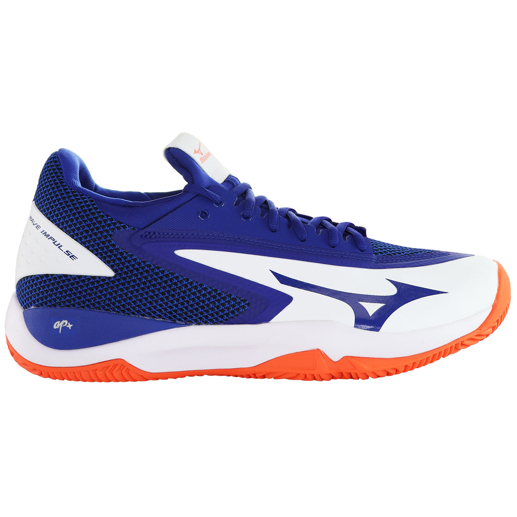 Mizuno Wave Impulse CC Mens White/Blue Tennis Shoes