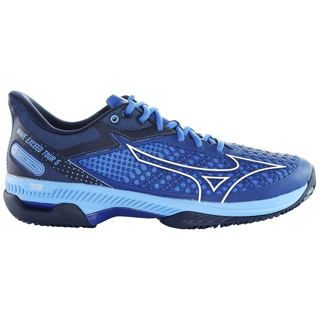 Mizuno Wave Exceed Tour 5 CC Mens Blue Tennis Shoes