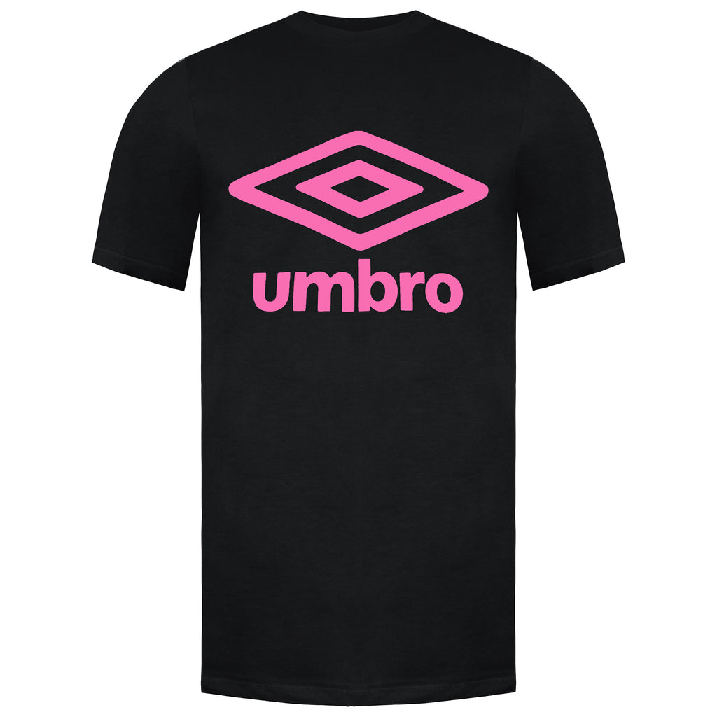 Umbro Large Logo Mens Black/Pink T-Shirt