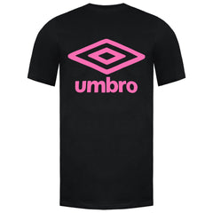 Umbro Large Logo Mens Black/Pink T-Shirt