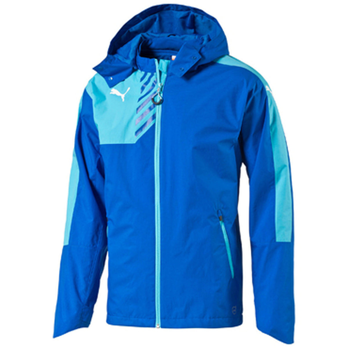 Puma Wind Protection Long Sleeve Blue Mens Hooded Mestre Rain Jacket 654369 BLUE