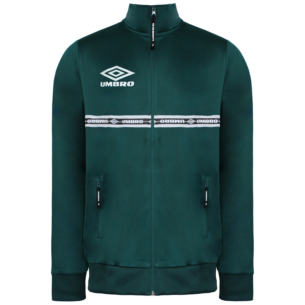 Umbro Mens Green Taped Track Jacket