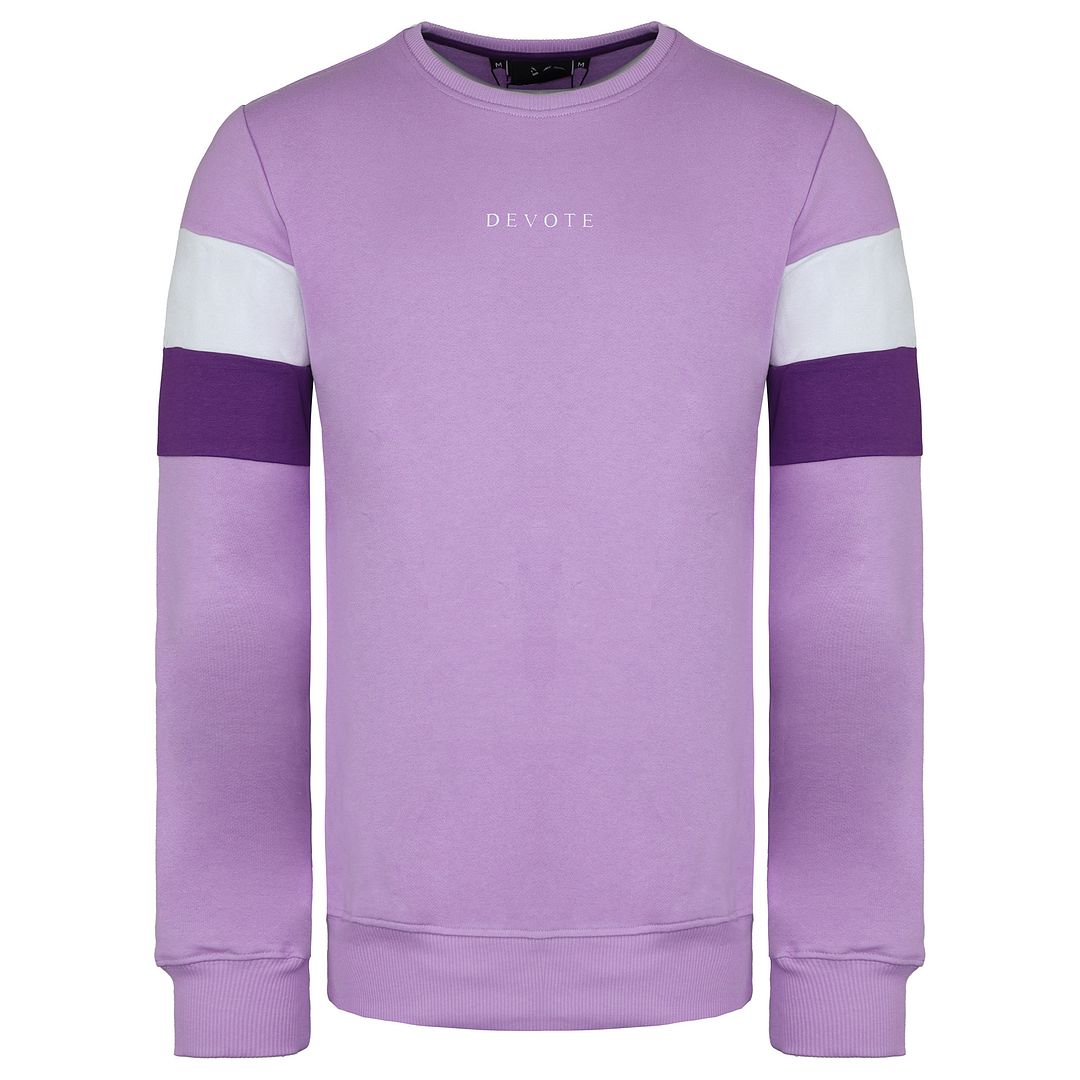 Devote London Cante Mens Lilac/Purple Sweater