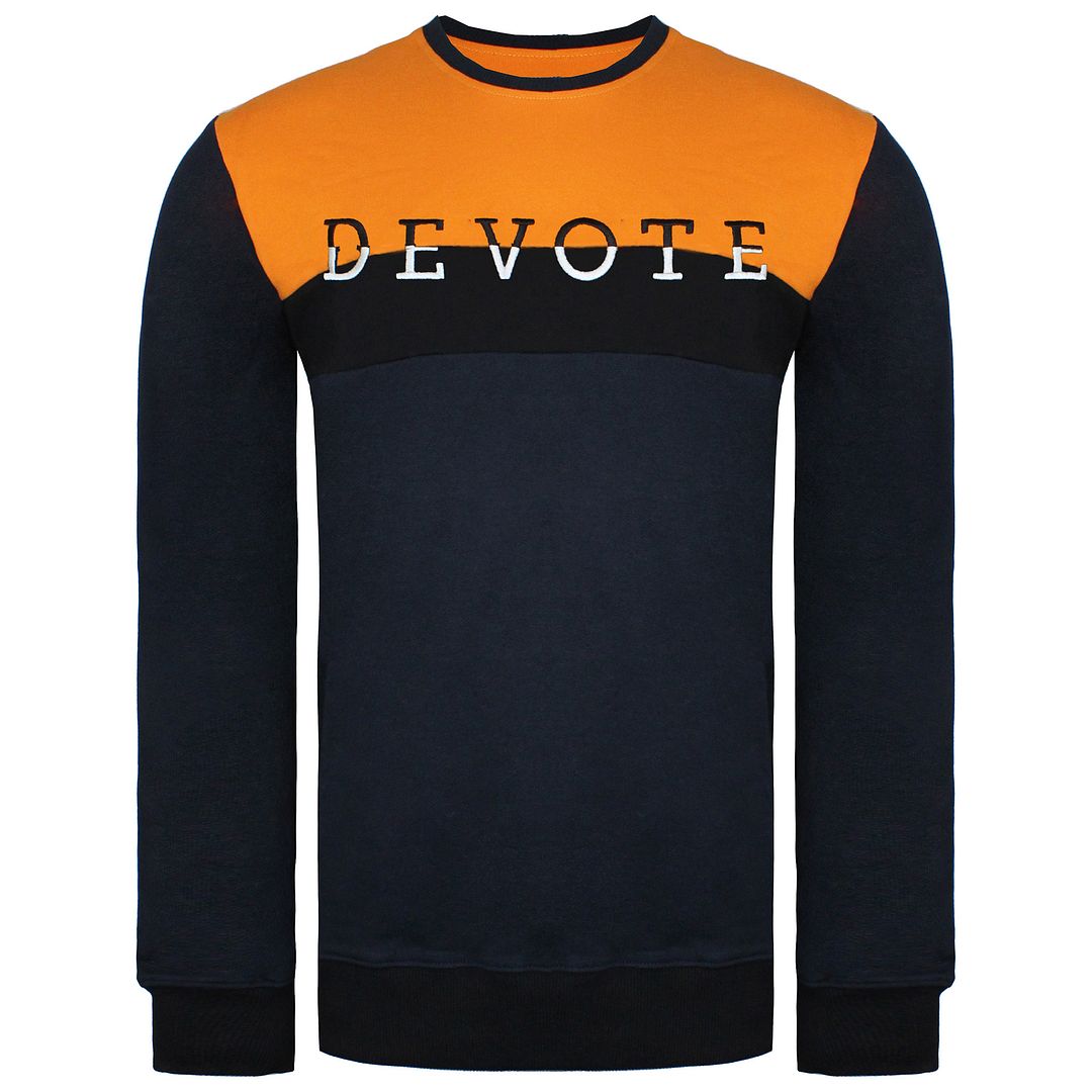 Devote London Blake Mens Black/Navy Sweater