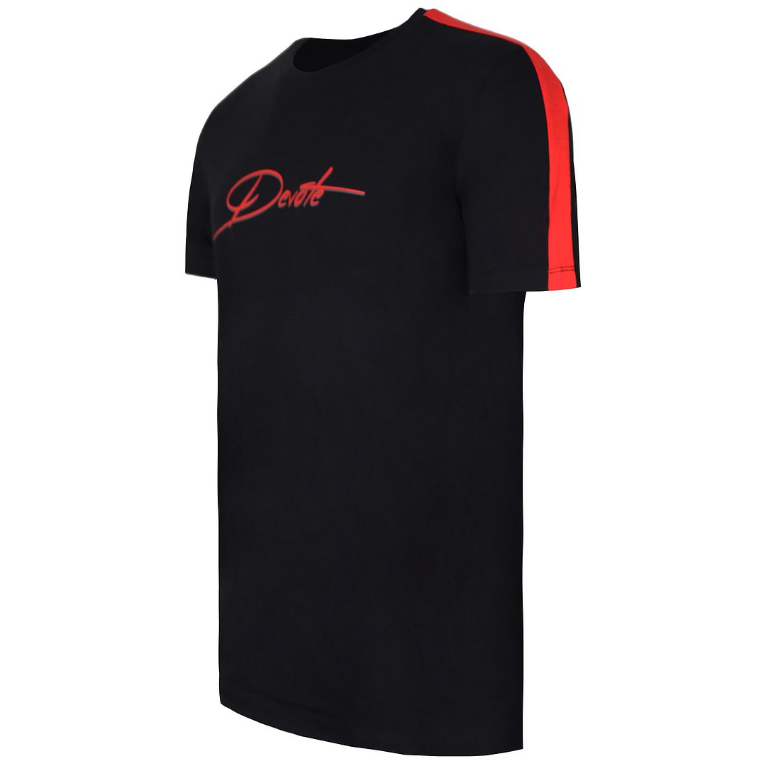 Devote London Caleb Mens Black/Red T-Shirt