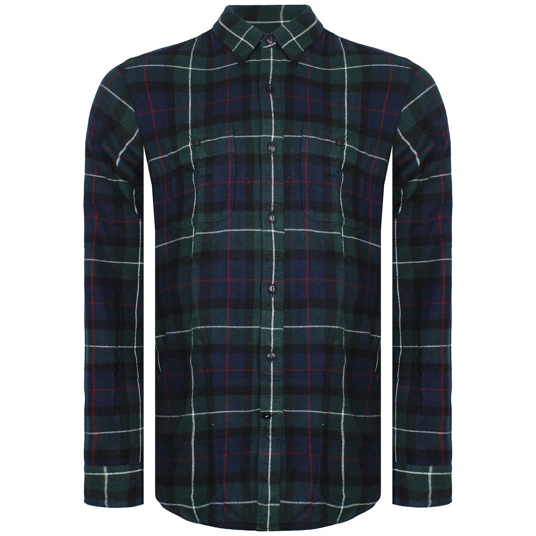 Dockers Checkered Mens Green/Navy Shirt